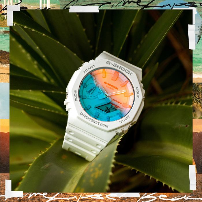 G Shock GA 2100TL 7AER Beach Time lapse Multifunction Wristwatch