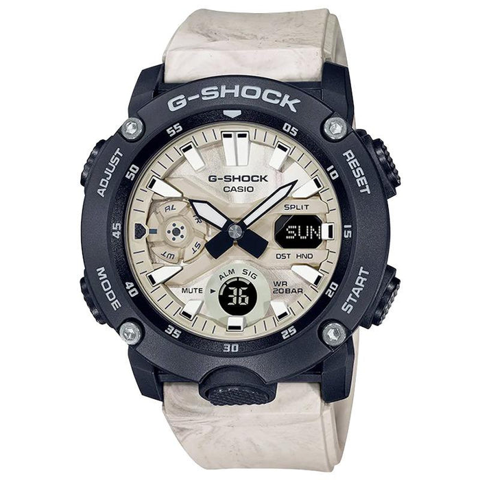 gshock GA2000WM-1A wavy marble mens carbon core watch